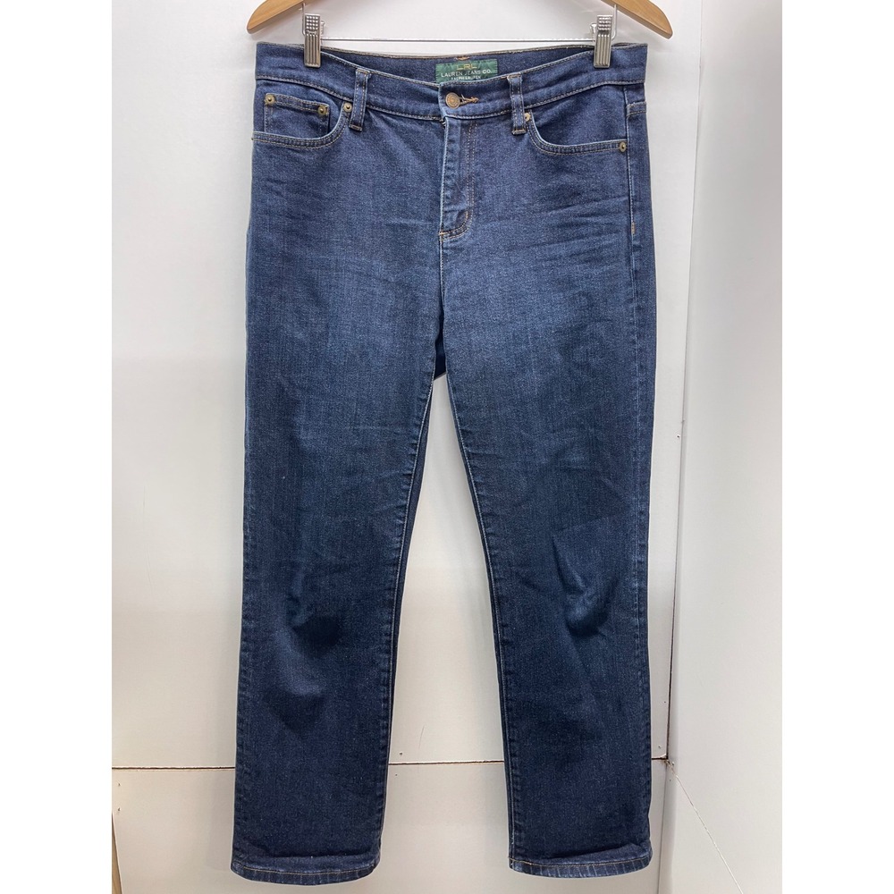 Lauren Ralph Lauren Classic Straight Leg Jeans Dark Wash Indigo Blue Size 10